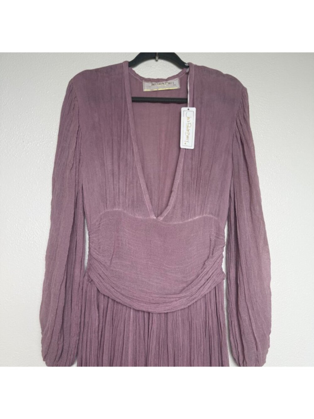 NWT Jens Pirate Booty 'Lapis Maxi Amethyst Long-Sleeve Maxi BOHO Dress Sz M - Picture 4 of 9
